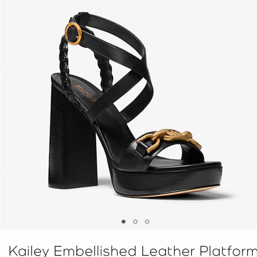 Kailey Embellished Leather Platform Sandal